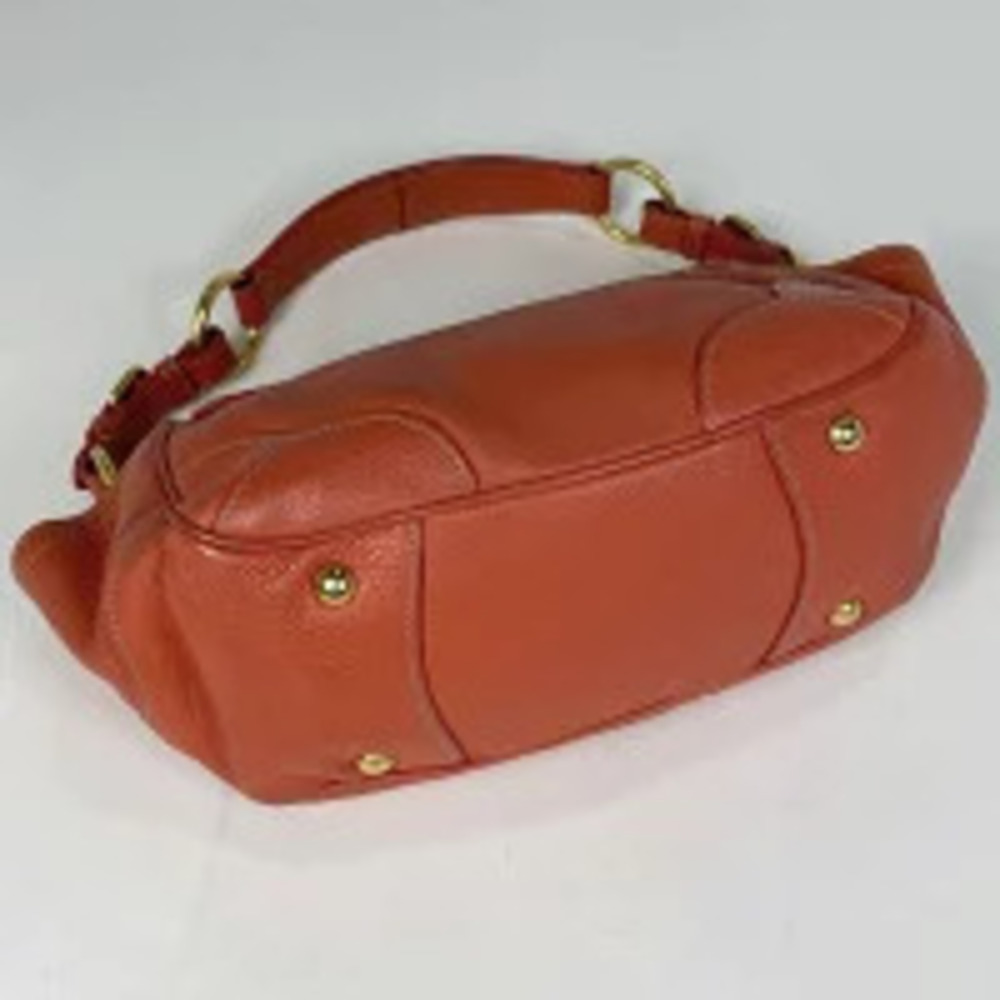 Prada Bag Leather Orange Handbag Shoulder